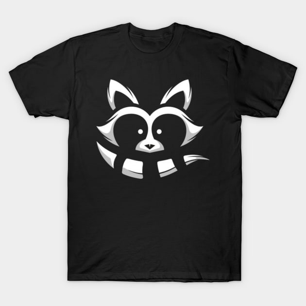 Minimalistic raccoon T-Shirt by Rakos_merch
